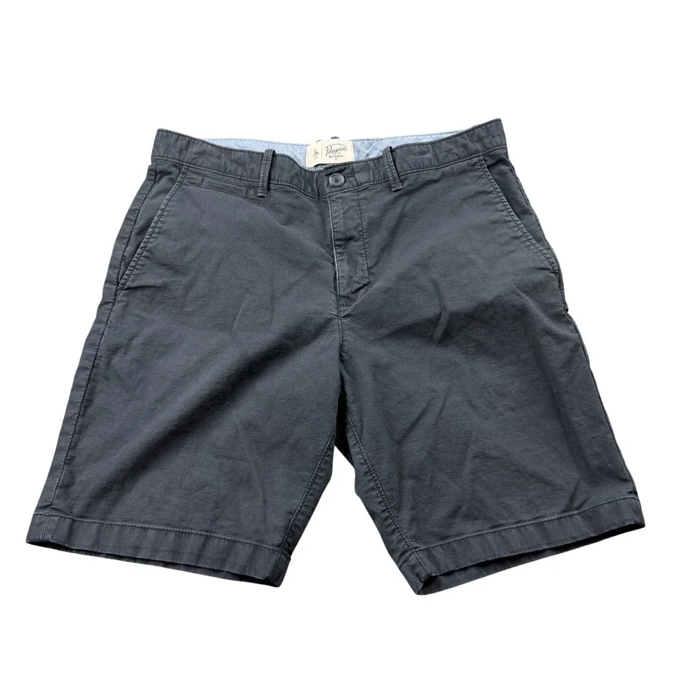 Original Penguin Men's Navy Chino Shorts Size 34 Golf Casual‎ Stretch